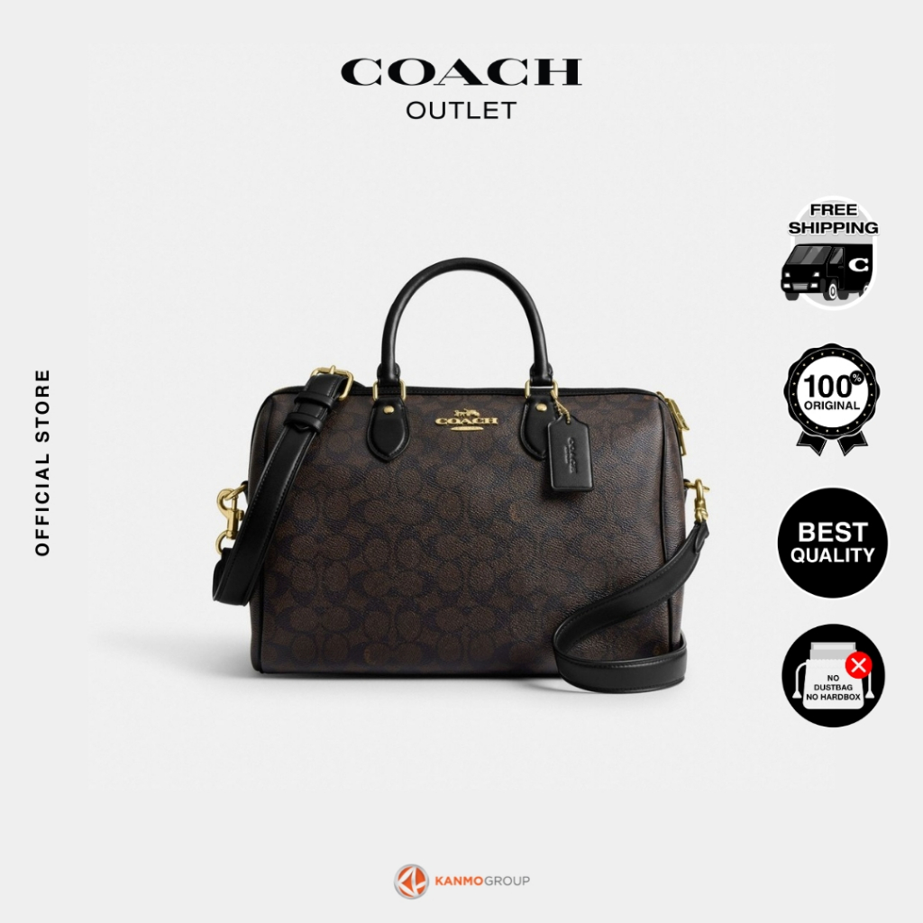 Coach Rowan Large Satchel In Soft Signature Canvas - Tas Wanita