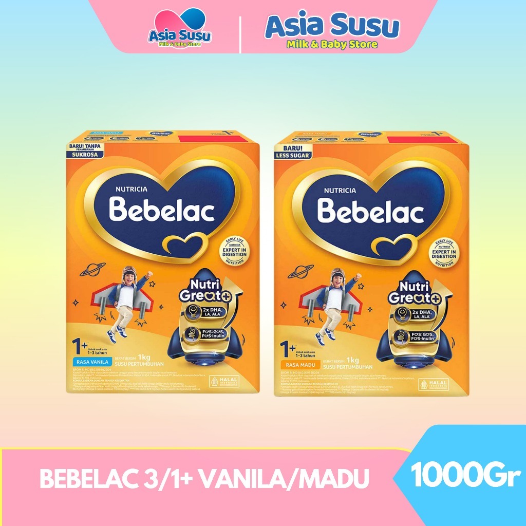 Bebelac 3 / Bebelac 1+ Susu Pertumbuhan Bubuk 1000 gr (1-3 TAHUN)