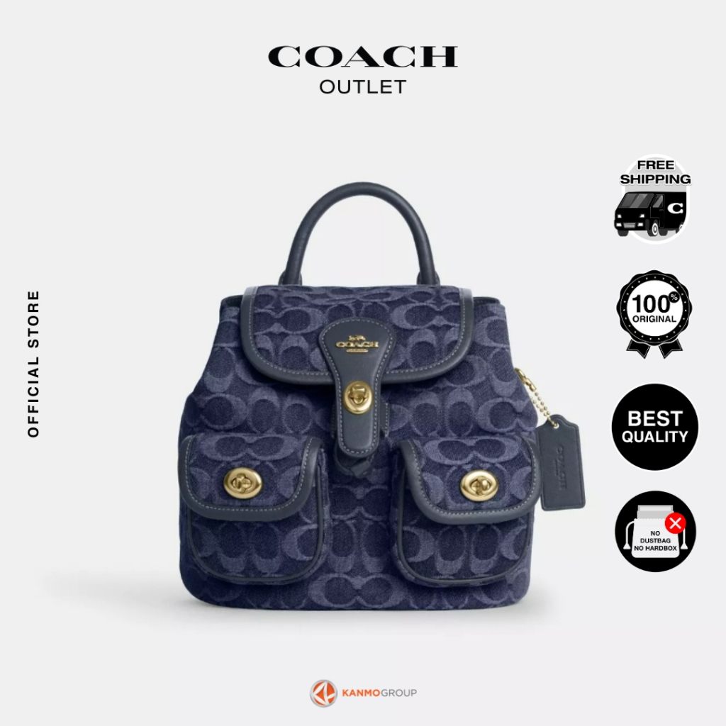 Coach Hadley Backpack In Denim Signature - Tas Ransel Wanita
