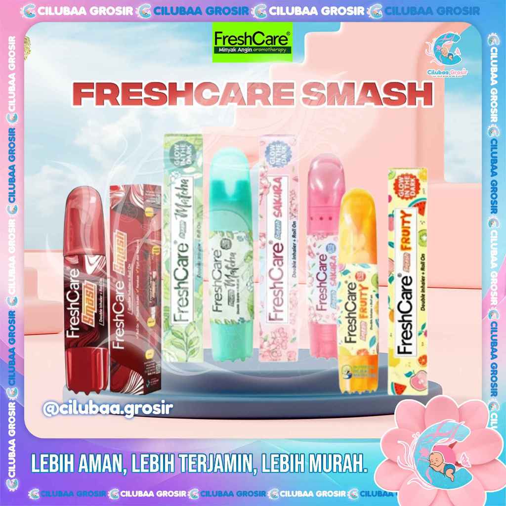 FreshCare Smash & Macha Minyak Angin Aromatherapy 4 in 1 Roll On || Double Inhaler || Kerokan || Pij
