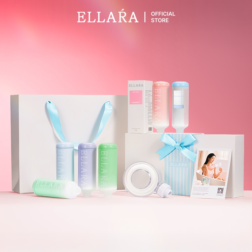 [TOP PRODUCT] Ellara Shower Filter GLOWMIST Set - Shower Premium Aroma Wangi SPA Mengandung Vitamin 