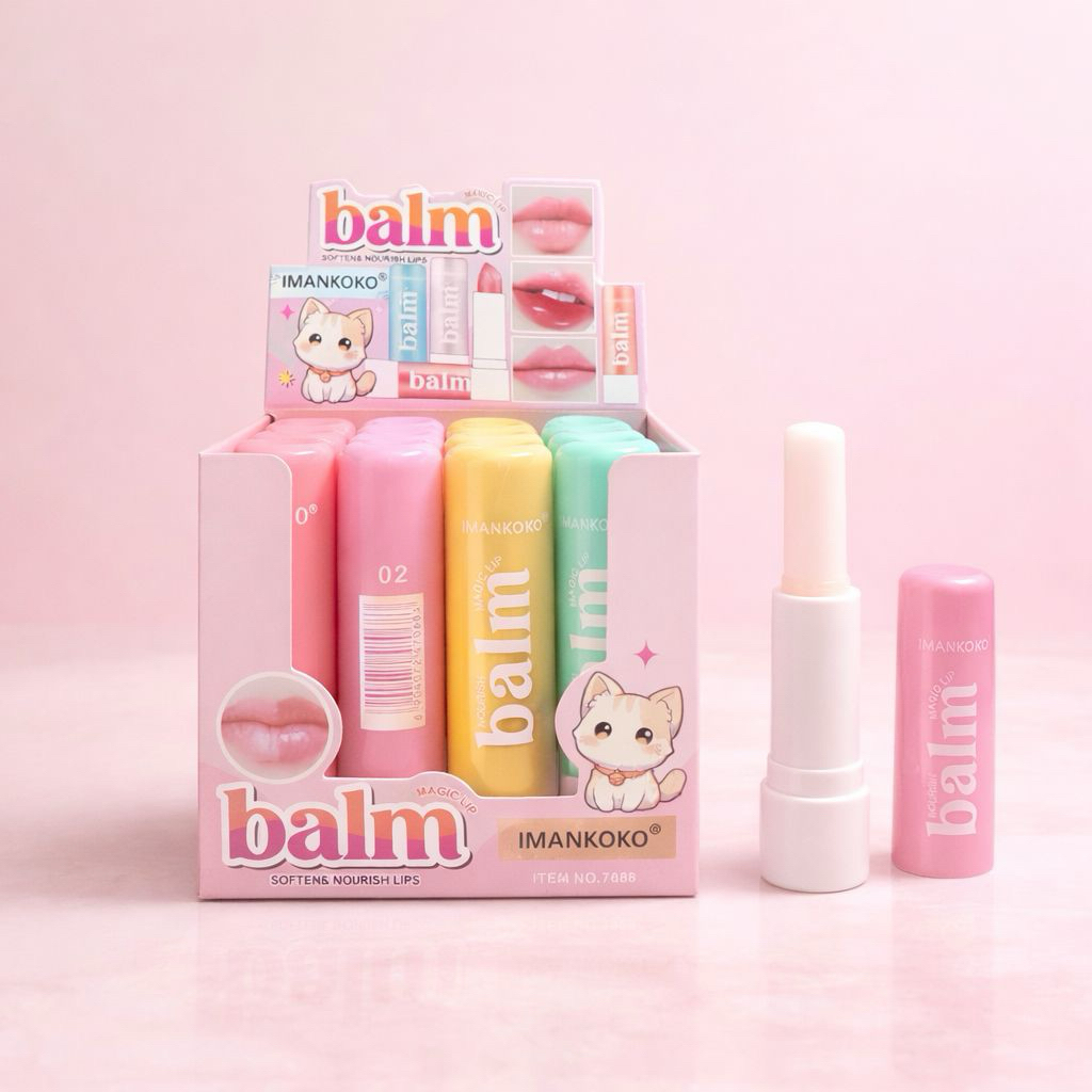 [ Pcs ] Lipbalm Iman Koko Nourish Soften Lips Cat / Pelembab Bibir Kering