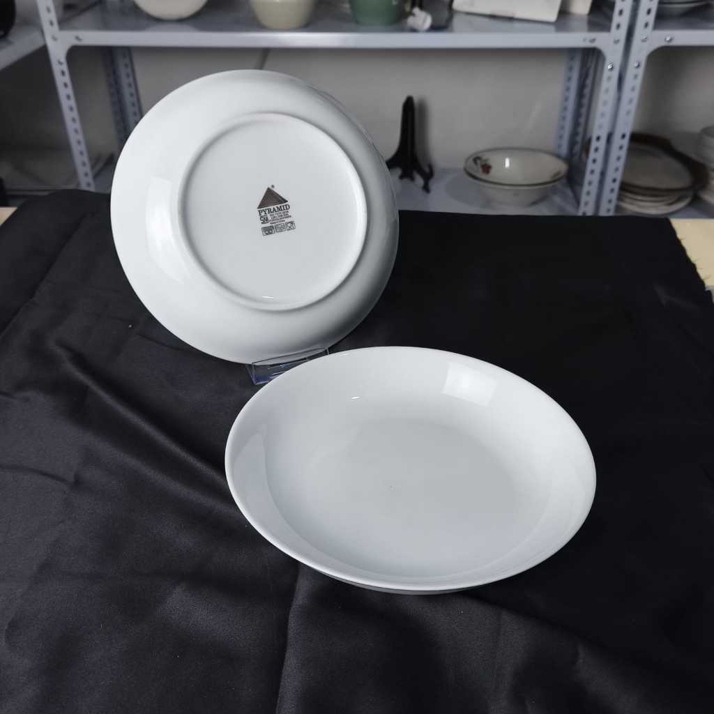 [DEFECT] Piring Keramik Porcelain Dalam Bulan Aestetik 8,25 inch warna Putih Polos