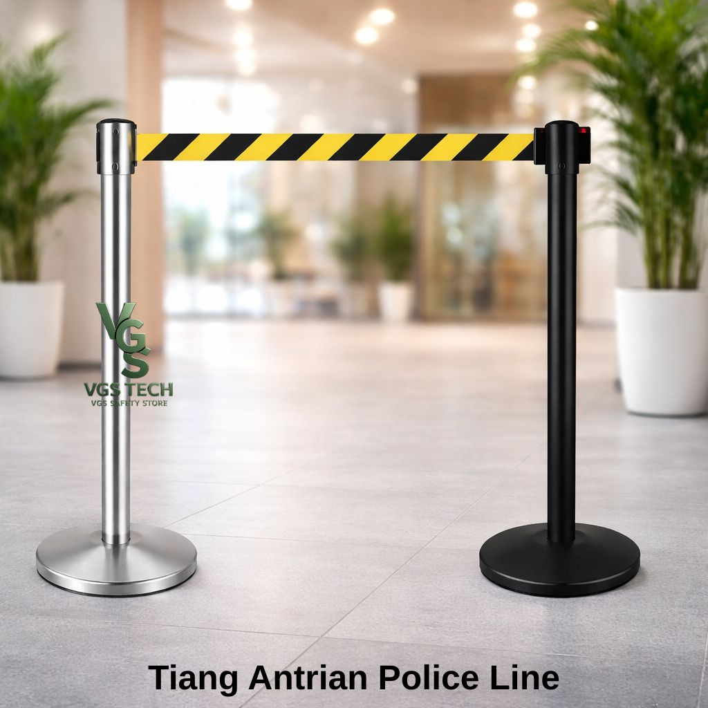Queue Line Tiang Antrian Pita Police Line