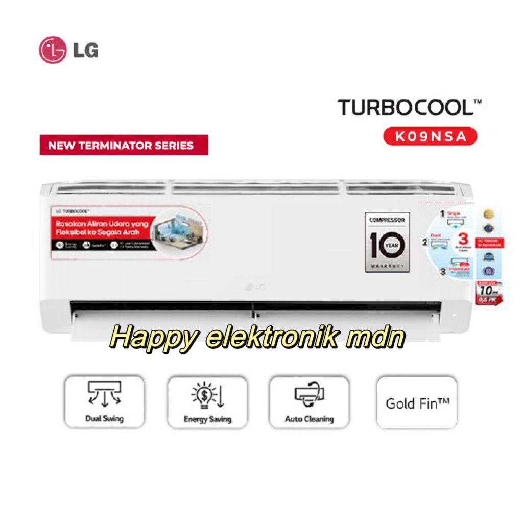 LG AC 1 PK TERMINATOR SERIES TURBO COOL 780W AC LG SATU PK LG AC  LG 1 PK TERMINATOR SERIES K09NSA S