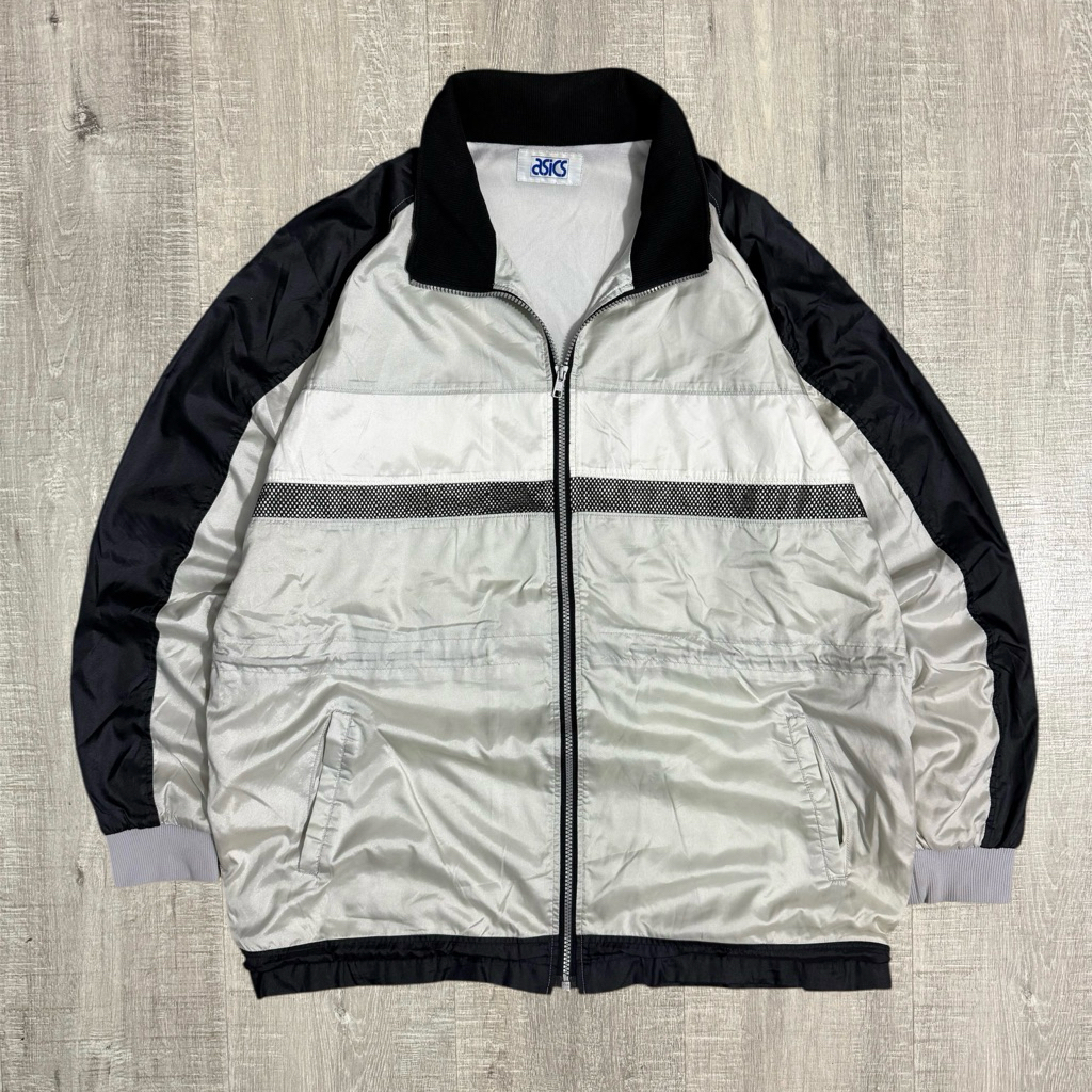 Vintage asics windbreaker jacket