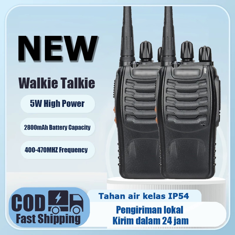 [COD] HT 888S Walkie Talkie  2800mAh Jarak Jauh 10KM Handy Talky 2PCS Radio 4 Unit