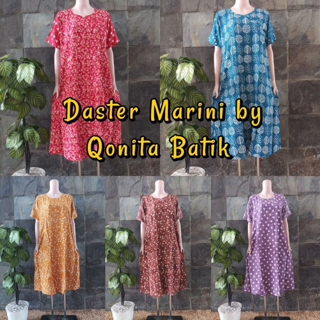 (LD 108-110 CM ) Daster Qonita Batik Pekalongan Daster Marini Bn Adem Nyaman