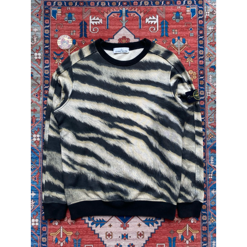 Crewneck Stone Island Tiger Print Camouflage