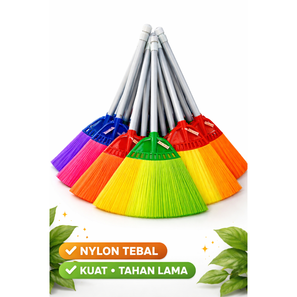 SAPU ( P60 ) SAPU GAGANG PENDEK KECIL PLASTIK SENAR NYLON NILON  LANTAI xJ
