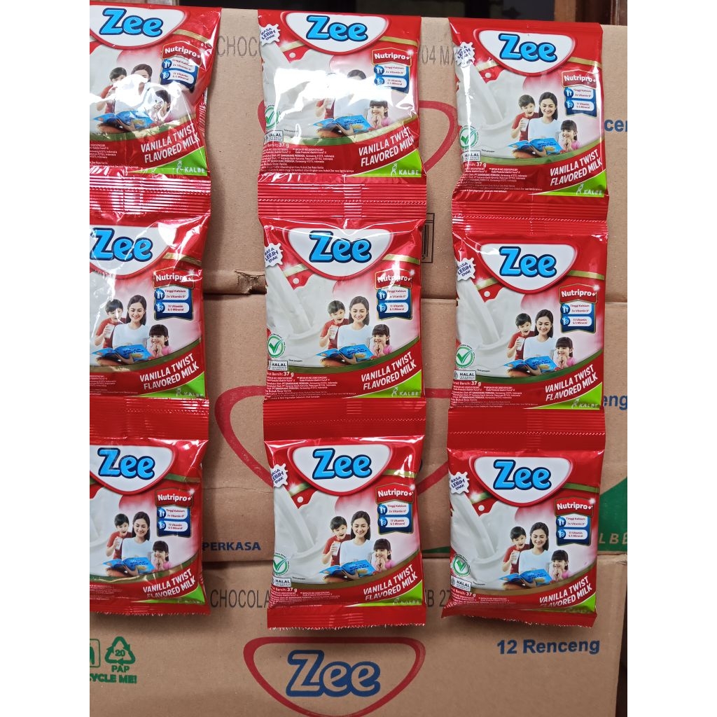 SUSU ZEE 1 KARTON ISI 12 RASA COKLAT & VANILLA