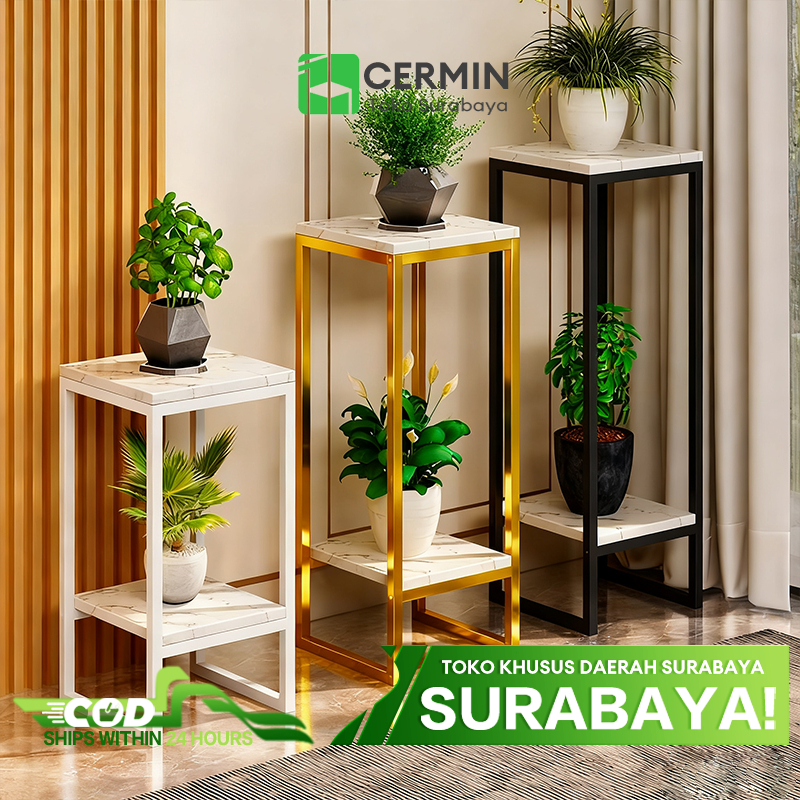 Pengiriman Dari Surabaya---Rak Bunga 2 Susun Rak Taman Tanaman Pot Holder Standing Planter Rak Rak S