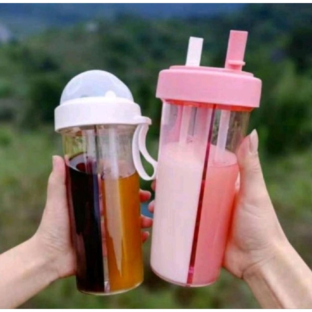 Botol Couple 600ml Botol Minum Duet Couple Travel 600ml Botol Minum 2 Sisi