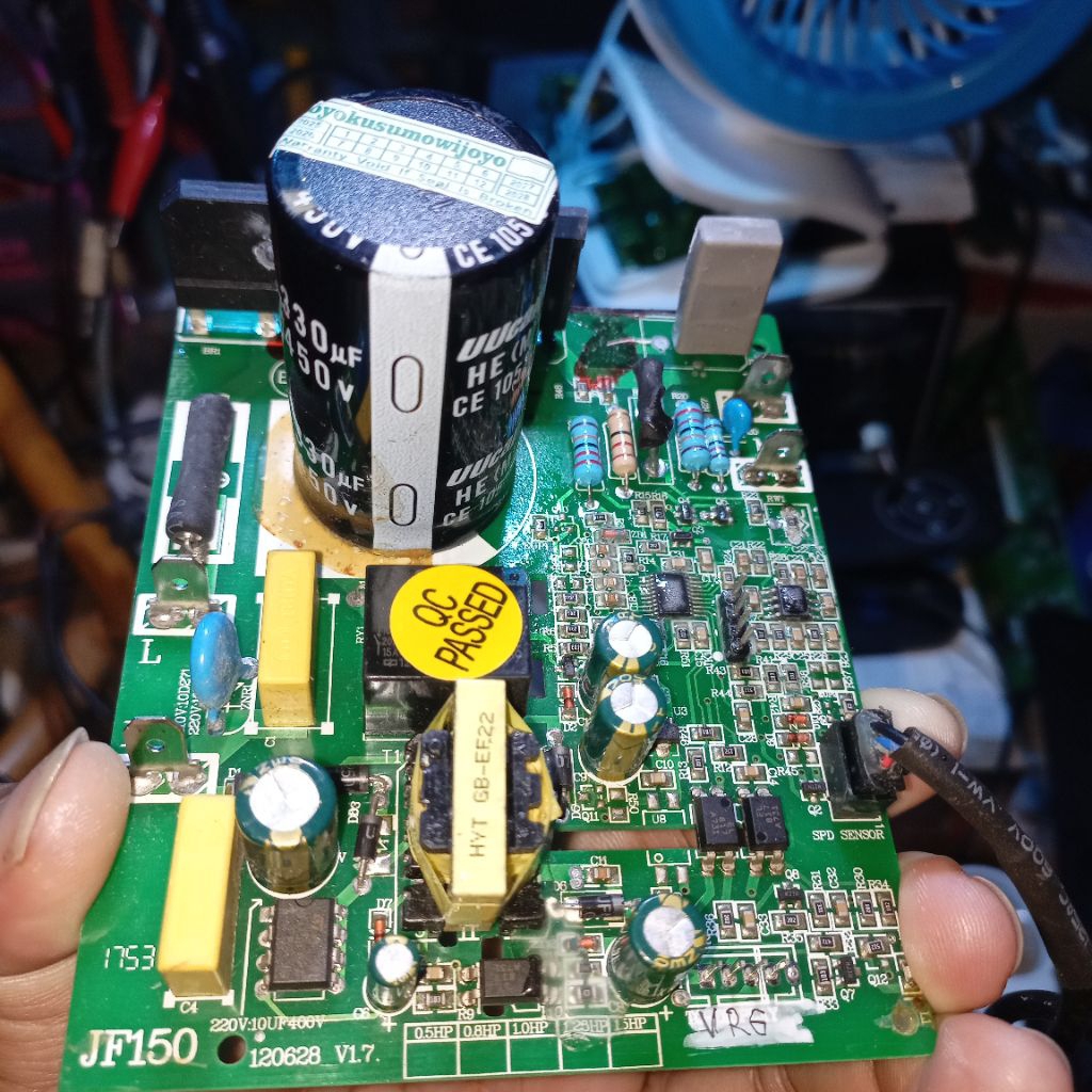 cuma contoh garansi service perbaikan PCB treadmill kinetic jf150 error E02 Serpong Tangerang