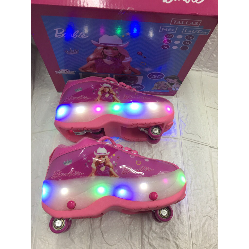 sepatu roda 4 littleImport Led full depan belakang sepatu 3 dimensi timbul roda bisa dilipat