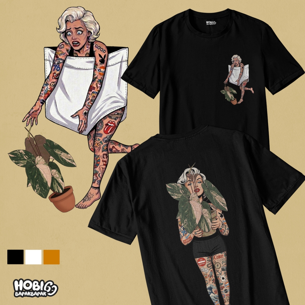 T-Shirt Kaos Plants/Tanaman AROID "Marilyn & Aroid"  Design Premium