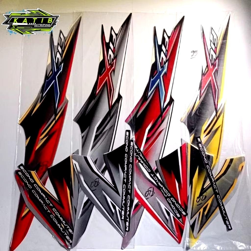 STRIPING MOTOR SUPRA FIT X 2008 ORIGINAL LOOK LENGKAP FULLSET - STIKER SUPRA FIT X 2008 LENGKAP FULL