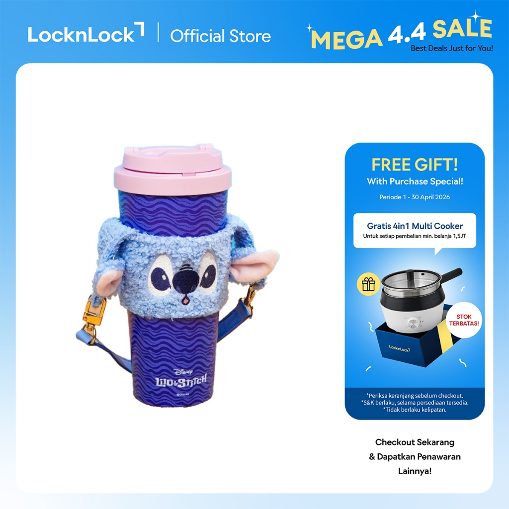 LocknLock One Touch Clip Tumbler Disney Stitch Edition