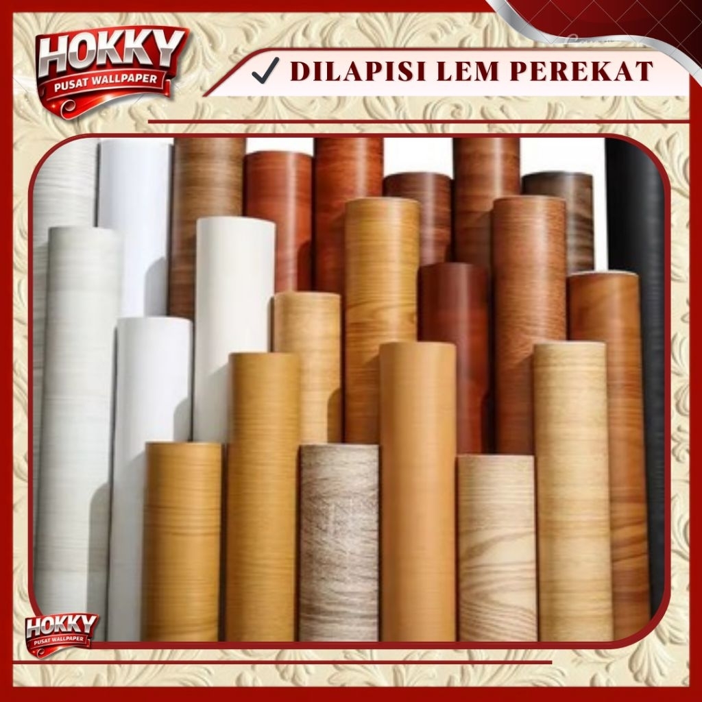 Wallpaper sticker Dinding Motif Kayu Wallpaper Dinding Ruang Tamu Wallpaper Sticker Meja