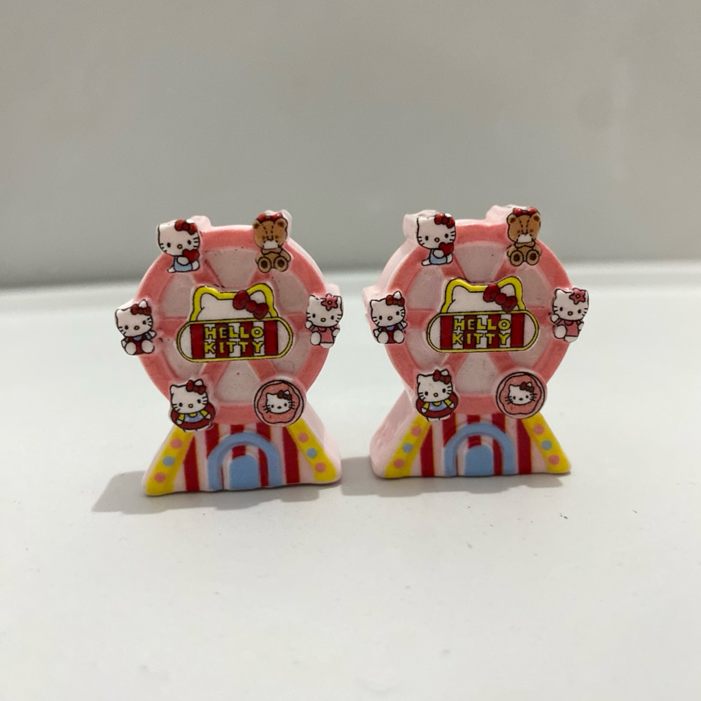 MAINAN ANAK MINIATUR BIANGLALA KINCIR ANGIN HK HELLO KITTY MINI FIGURE CLAY LUCU