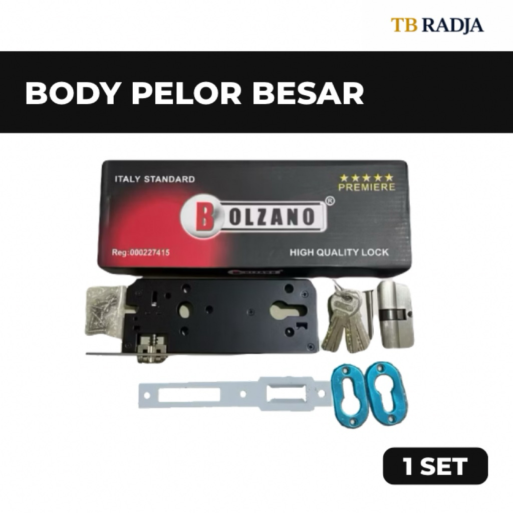 BOLZANO Body Bodi Kunci Pelor Besar Badan Pengaman Pintu Rumah - 1 Set