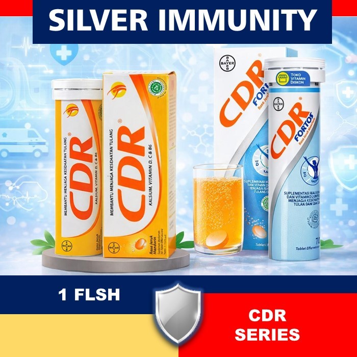 1 PCS CDR EFFERVESCENT / CDR FORTOS RASA JERUK KALSIUM TULANG ISI 10 VITAMIN C / KALSIUM SUPLEMEN IB