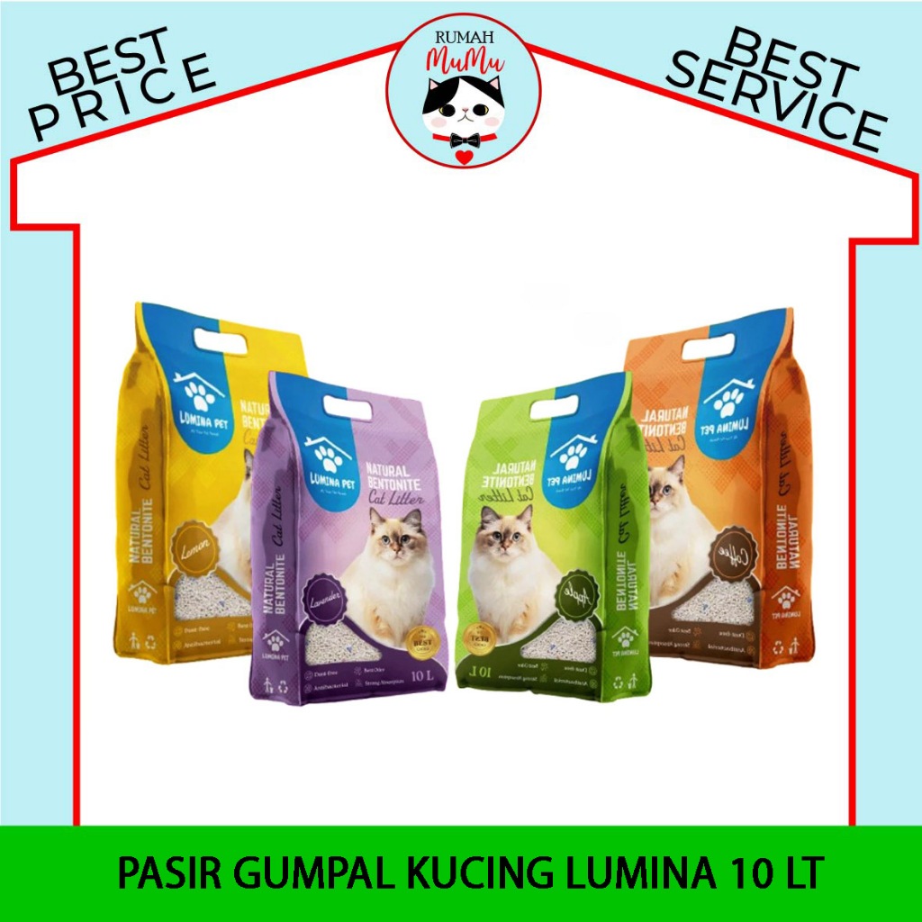 PASIR KUCING IMPOR GUMPAL WANGI LUMINA 10 LT KHUSUS PENGIRIMAN OJEK ONLINE