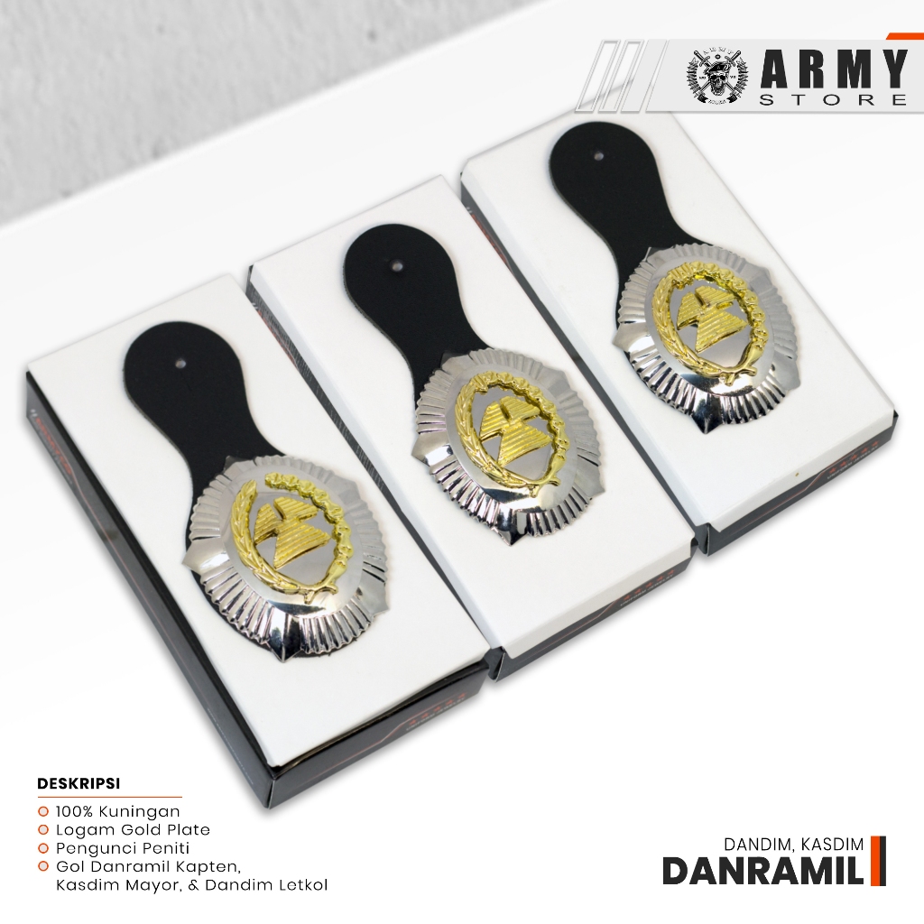Tanda Jabatan Danramil Kapten /Kasdim Mayor /Dandim Letkol Premium