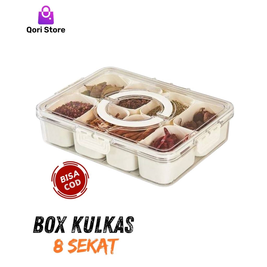 Box Penyimpanan Kulkas 8 Sekat / Kotak Penyimpanan Kulkas / Keranjang Penyimpanan Kulkas - Qori Stor