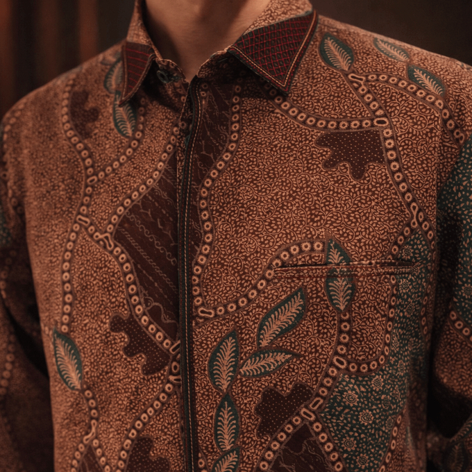 Batik Nusarupa - MANDALA | Kemeja Batik Pria Premium Lengan Panjang Motif Nusantara | Semi Jas