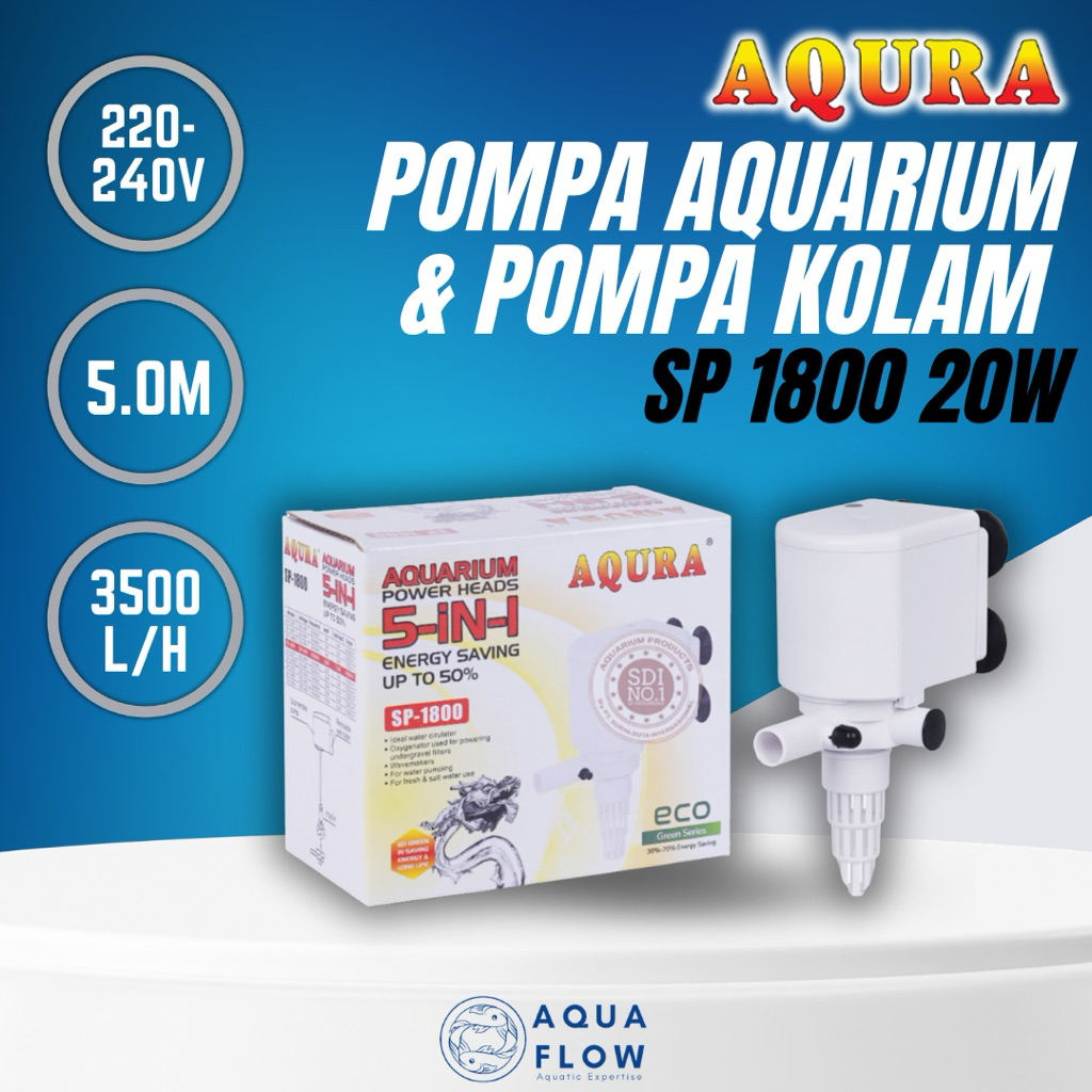 Aqura SP 1800 20W 1900L/H / Pompa Kolam / Pompa Aquarium