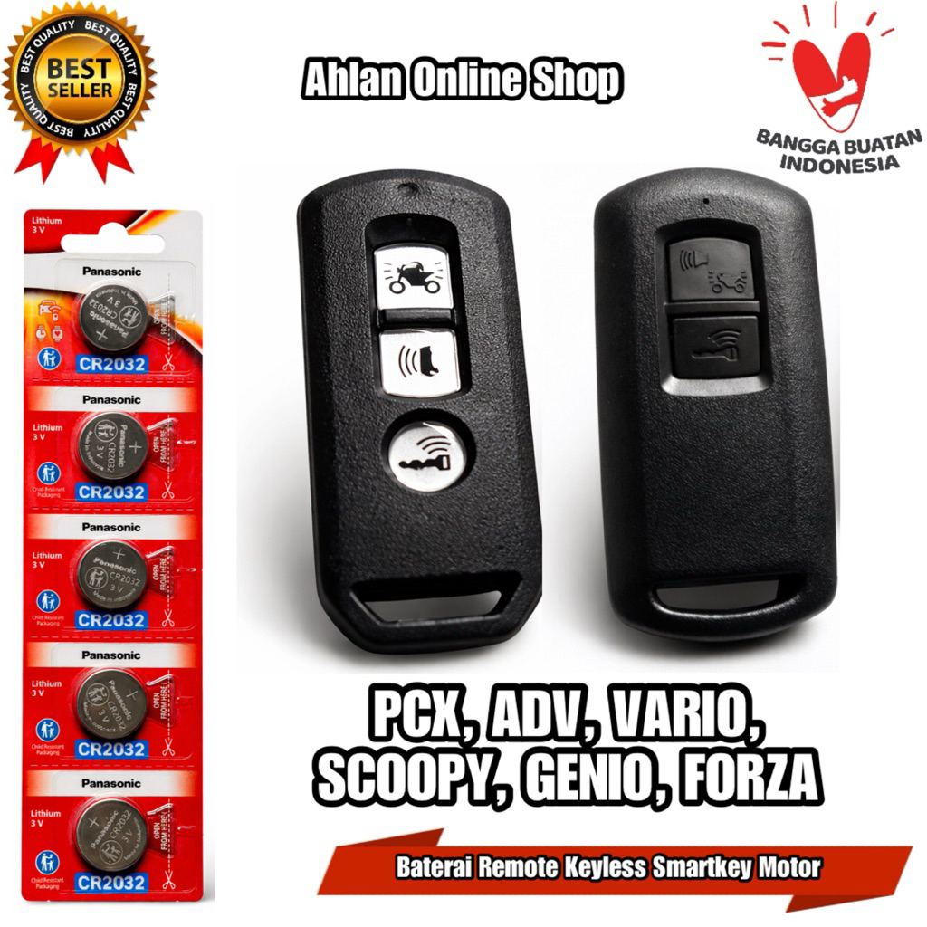 Baterai batre batere remot remote smartkey keyless motor honda Pcx Adv Vario 150 Original