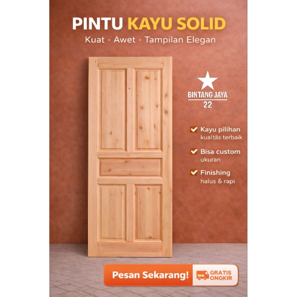 Pintu Utama Kayu Pintu Depan Pintu Kamar Minimalis Kayu Mahoni