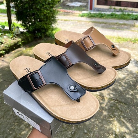 SPECIAL PROMO HARI INI | Sandal jepit cowok fladeo-sendal slop pria kekinian kulit premium 39-43