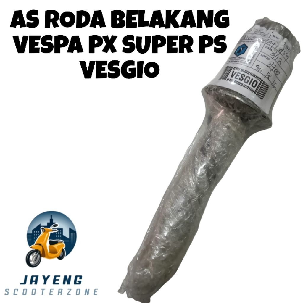 Vesgio As Roda Belakang Vespa PX Super PS Sparepart Vespa Aksesoris Vespa Sukucadang Vespa Variasi V