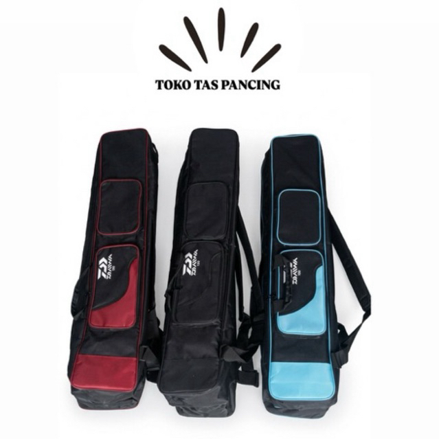 Tas pancing rangsel daiwa merah 2 ruang 120cm