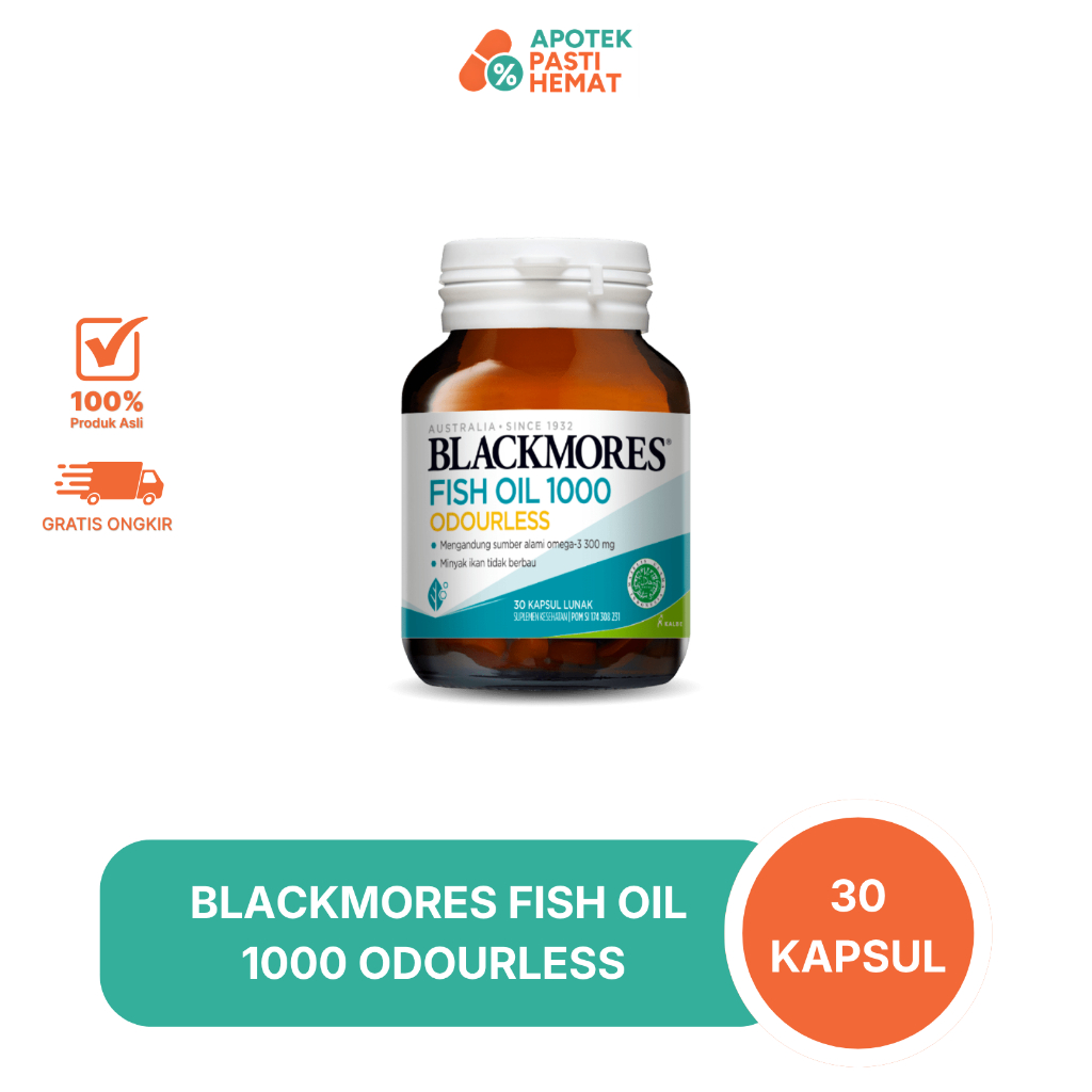 Blackmores Fish Oil 1000 Odourless 30 Kapsul