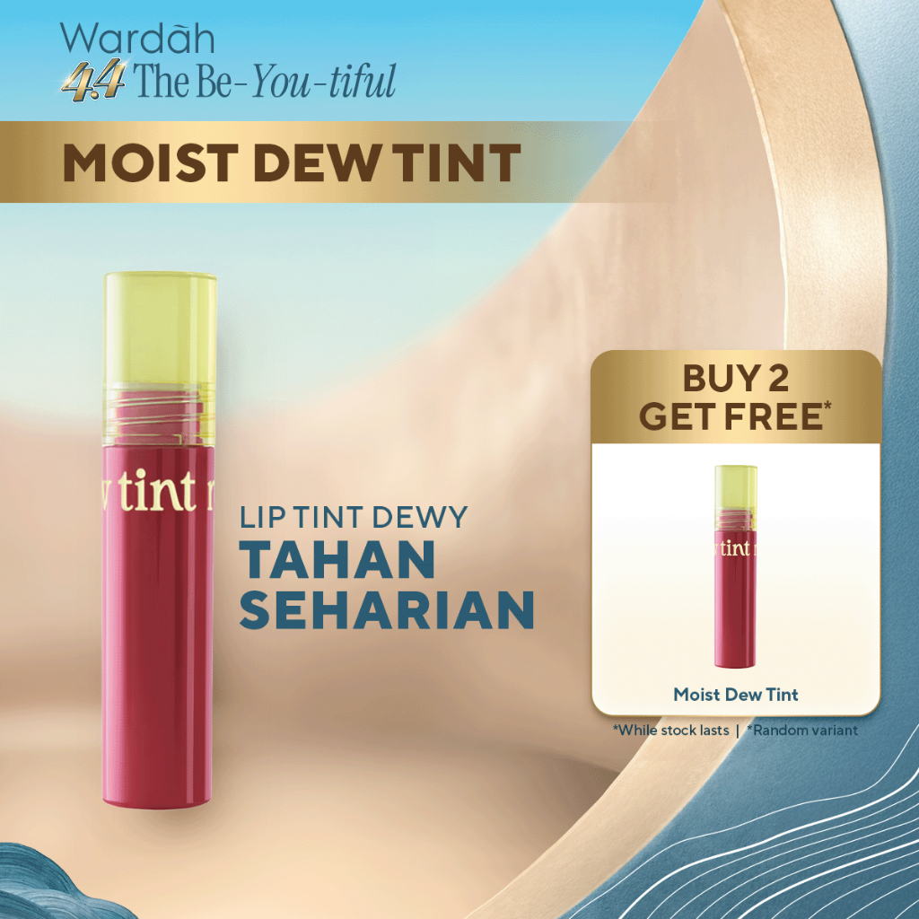WARDAH Lip Tint Moist Dew Tint 3 g - Bibir Lembab - Tahan 24 Jam - Liptint Lip Stain Lipgloss Lip Ma
