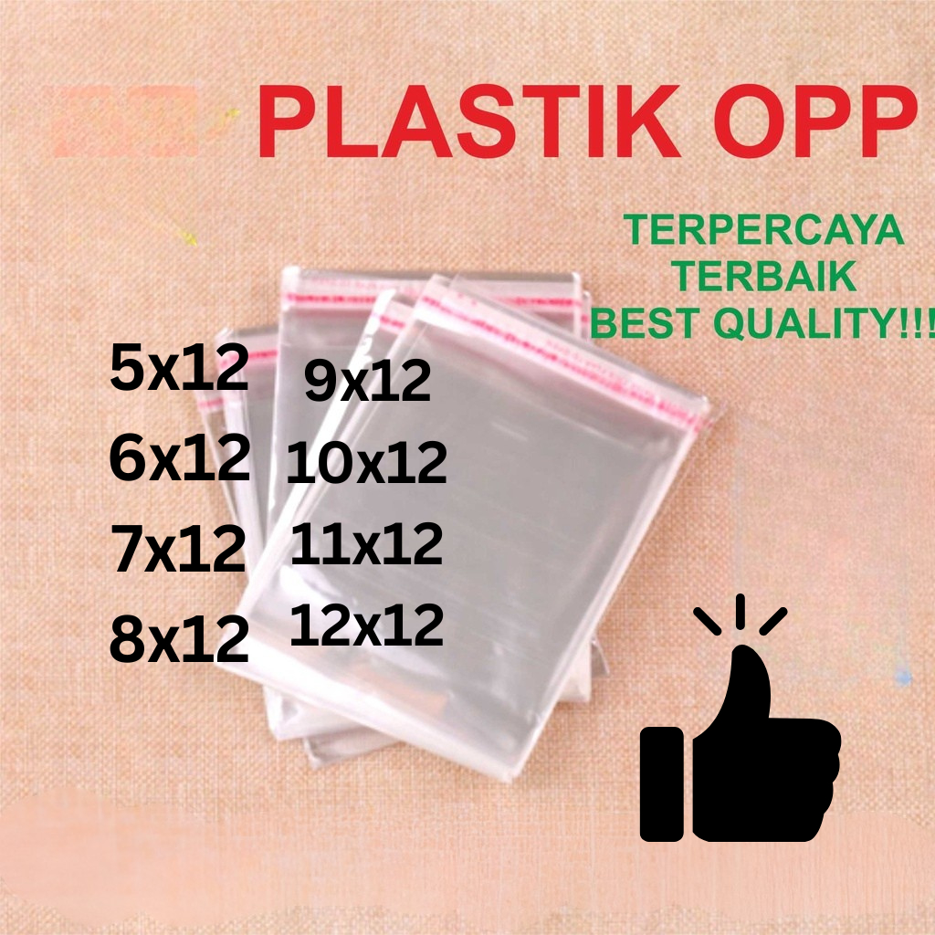 PLASTIK OPP  24 MICRON (tebal) ISI 100 LEMBAR 6x12 7x12 8x12 9x12 10x12 PLASTIK OPP tahu bakso
