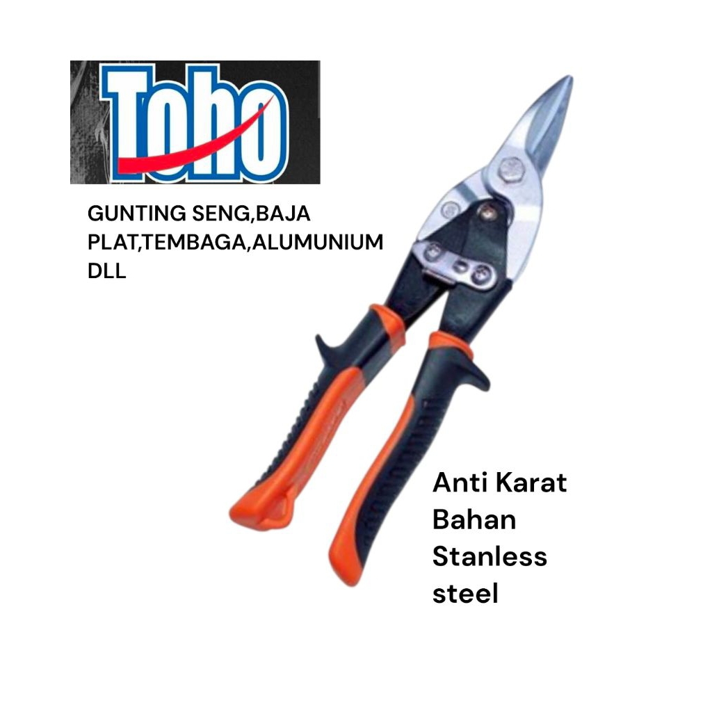 Gunting Baja Ringan, Seng, plat 10" TOHO/Gunting Baja Ringan 10 Inch TOHO ORIGINAL