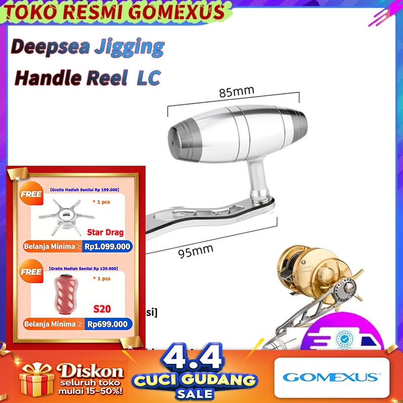 Gomexus LC Handle Reel BC heavy duty dan big game serat karbon 110mm Tahan korosi Lebih mudah menang