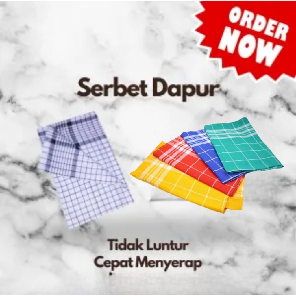 [READY STOCK] SERBET DAPUR CAP GUNTING | KAIN LAP DAPUR CAP GUNTING | SERBET PETAK CAP GUNTING