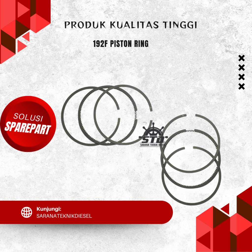 RING PISTON MESIN 192FA 192F 195F RING SEHER PER SEKER MESIN DIESEL