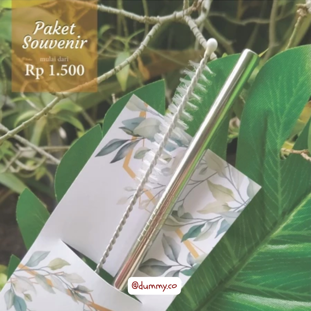 Souvenir Sedotan Stainless Steel