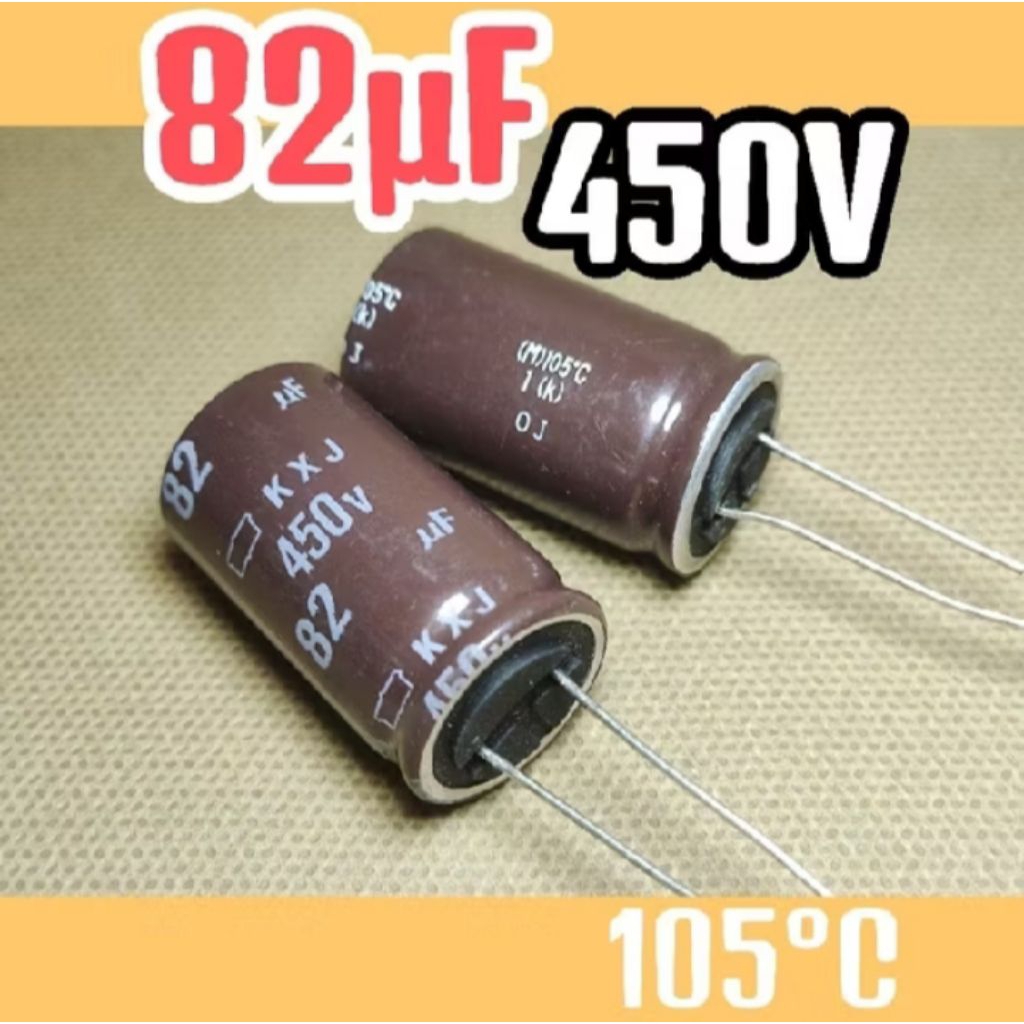5 Pcs Kapasitor Elco 82uf 450v Capasitor Elko 450v 82uf