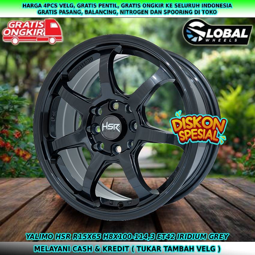 Velg racing R15 velg mobil Kijang LGX| Veloz| Avanza| Livina| Xenia| dll velg hsr yalimo R15