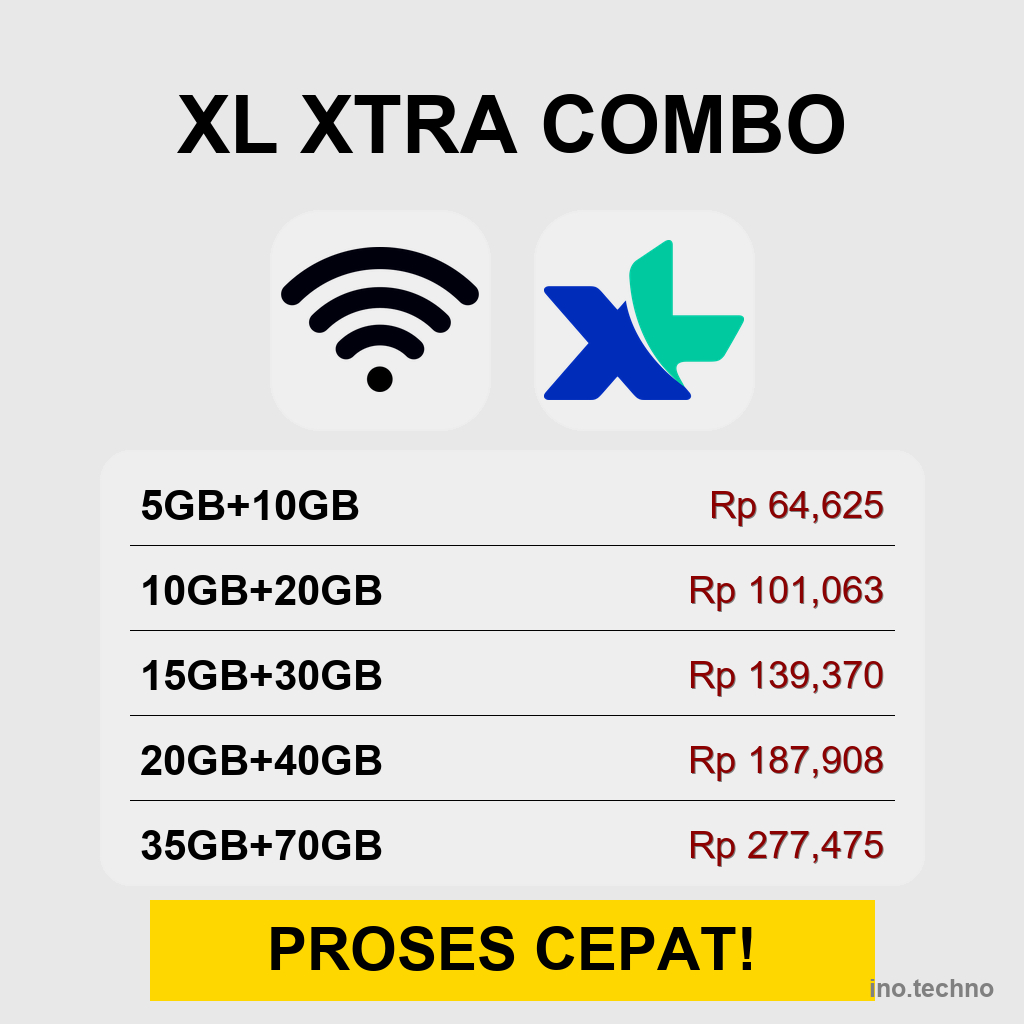 Kuota XL Xtra Combo 5GB 10GB 15GB 20GB 35GB + YouTube | Paket Internet XL 30 Hari + Nelpon All Opera