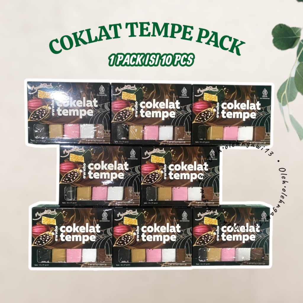 Saelaris_ Coklat Tempe Ngawi, Coklat Tempe Awicho, 1 Pack Campur Isi 10 Pcs, Oleh Oleh Ngawi, Awicho