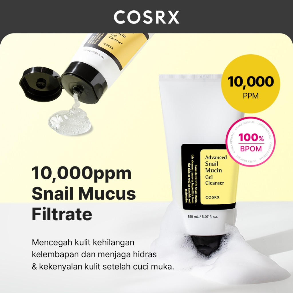 COSRX Advanced Snail Mucin Gel Cleanser, Size - 150ml,