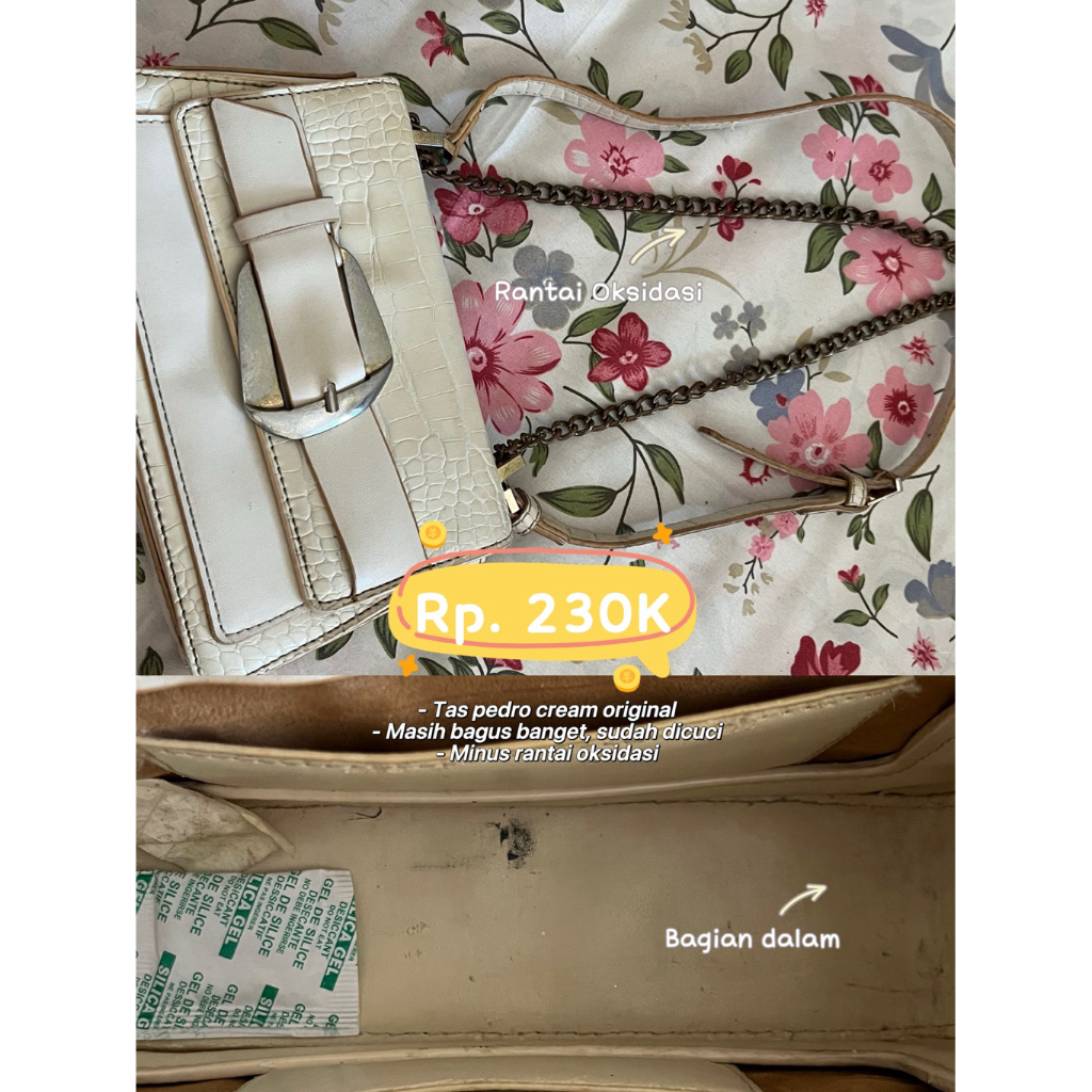 Tas Pedro Cream Original Sling Bag Wanita Murah | Ada Minus